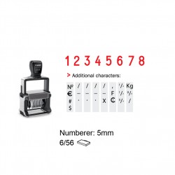 Heavy Duty Self Inking Numberer Stamp 8 Digit , 5558P4 , 5mm 